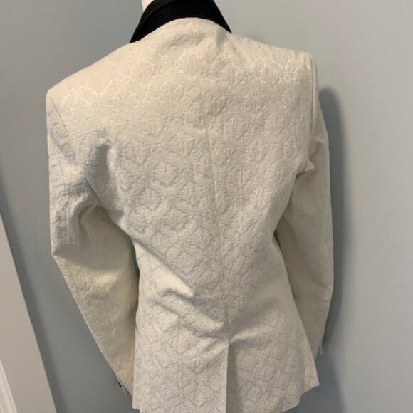 Edge Black & White Jacquard Suit Jacket Size Small - Picture 4 of 4